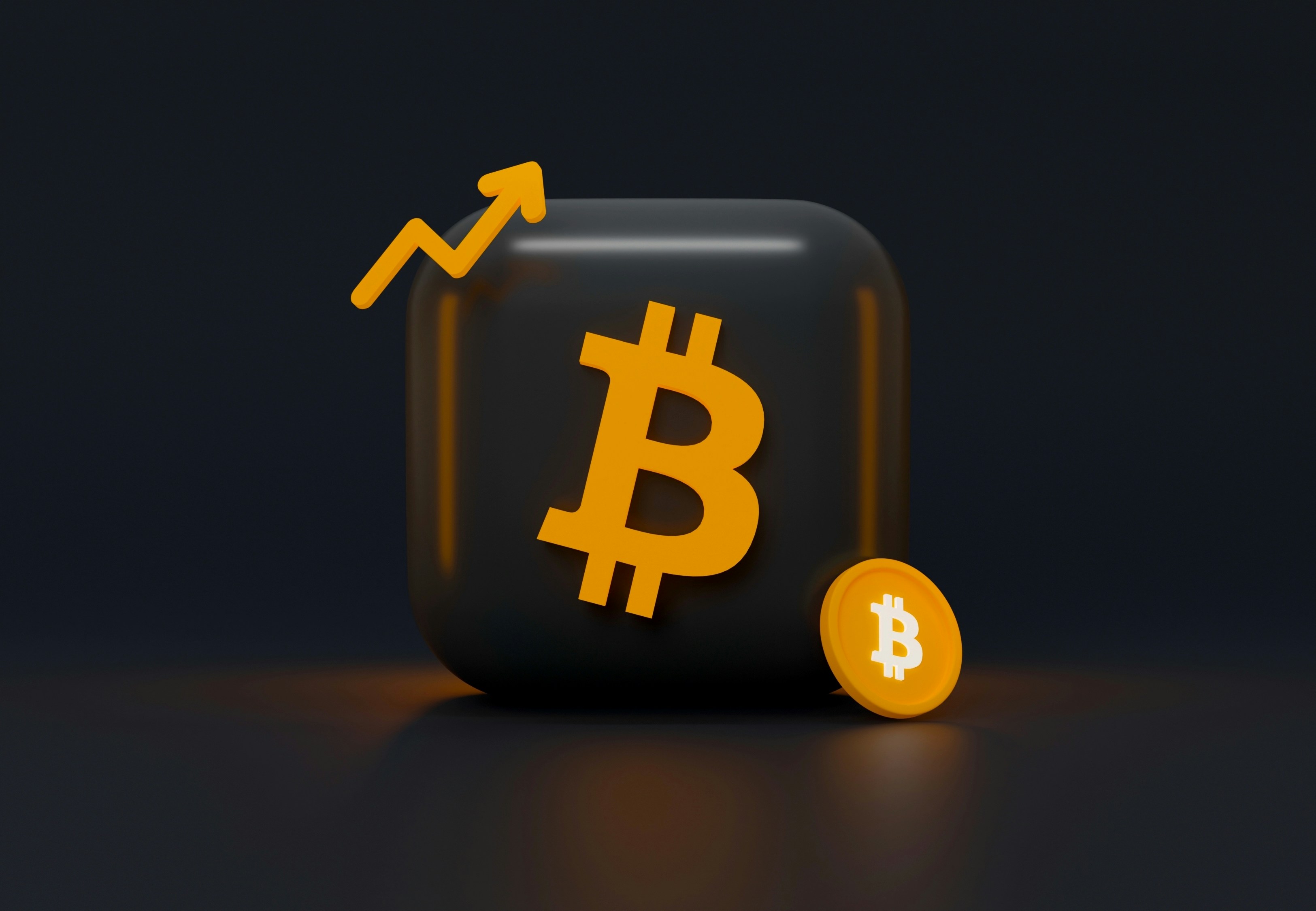 Futuristic 3D illustration of a globe with floating cryptocurrency icons